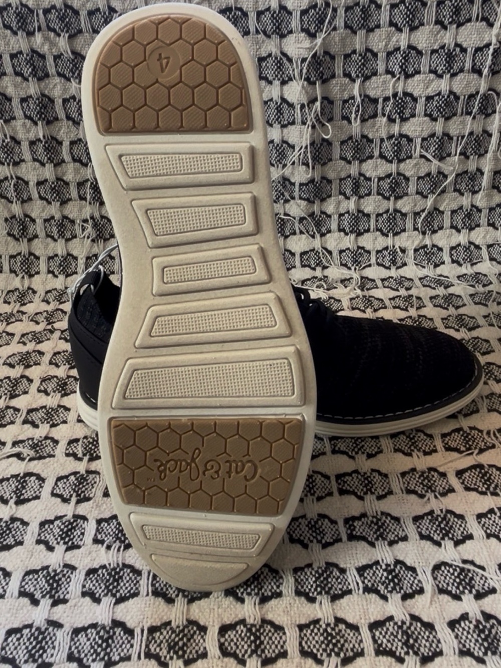 Cat & Jack Elijah Boys Black Knit Oxford Dress Shoes Size 4 NWT - Picture 7 of 7